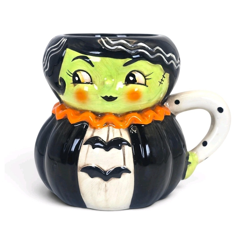 Johanna Parker Mrs Frank Bride of Frankenstein Halloween Mug Transpac 5.25"